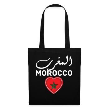 Morocco Graphic Funny Morocco Nation Flag Morocco - Sac en tissu - noir - Devant