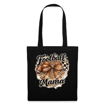 Football Maman Bow Leopard Sports de la fête des mères - Sac en tissu - noir - Devant