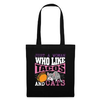 Taco Cat Domestic Cat Kitty Cat Owner - Tote Bag - black - Front