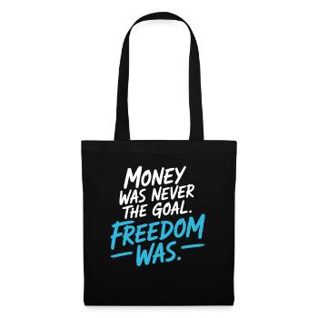 Money Goal Freedom Mindset Unternehmer Freiheit - Stoffbeutel - Schwarz - Vorne