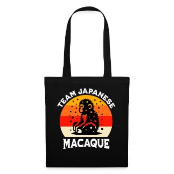 Équipe macaque japonais - Sac en tissu - noir - Devant