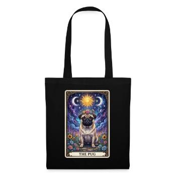 Illustration du Tarot Soleil-Lune Carlin - Sac en tissu - noir - Devant