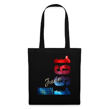 65e anniversaire Cadeau Millésime Juin Millésime 1961 - Sac en tissu - noir - Devant