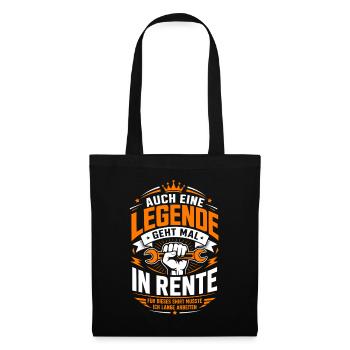 Legende geht in Rente – Werkzeug - Stoffbeutel - Schwarz - Vorne