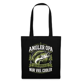 Angler Opa Viel Cooler - Stoffbeutel - Schwarz - Vorne