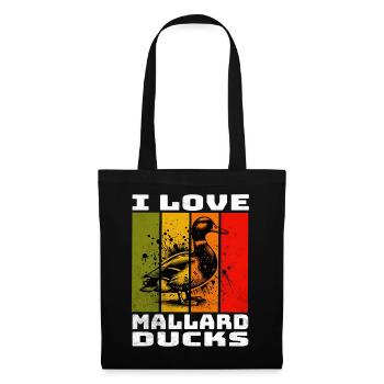Canard colvert stockente - Sac en tissu - noir - Devant