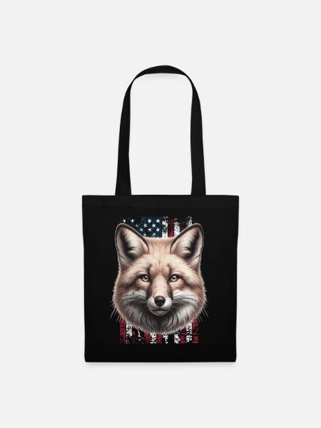 Fox US Rotfuchs Fuchs - Stoffbeutel - Schwarz