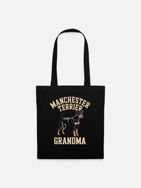 Manchester Terrier Oma Geschenk - Stoffbeutel - Schwarz