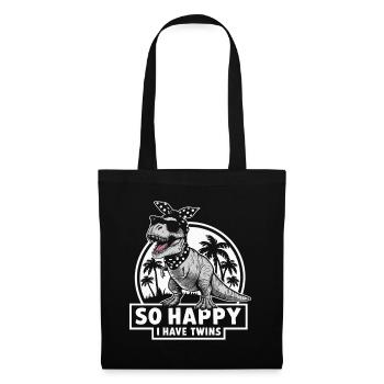 Dino Bandana: So Happy Gemini - Tote Bag - black - Front