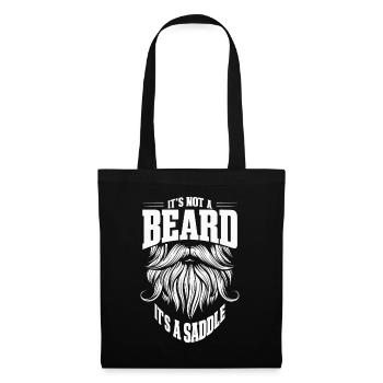 Ce n’est pas une barbe, c’est une selle - Sac en tissu - noir - Devant