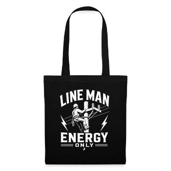 Ingénieur ingénieur Électricien Lineman Design - Sac en tissu - noir - Devant