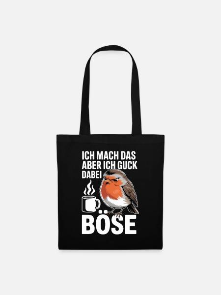 Ich Mach Das Aber Ich Guck Dabei Böse Lustiger - Stoffbeutel - Schwarz