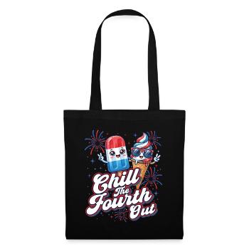Humour patriotique Chill The Fourth Out - Sac en tissu - noir - Devant
