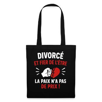 Divorcé et Fier d'Être - Sac en tissu - noir - Devant
