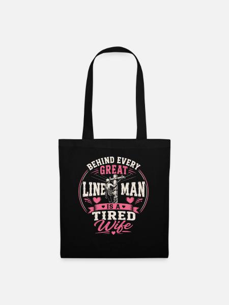 Lineman Love Cable Electricity Technology - Tote Bag - black