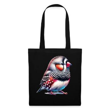 Zebra Finch Motif - Tote Bag - black - Front