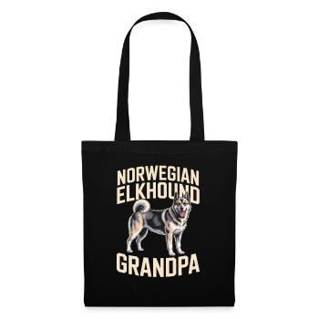 Grand-père Norvégien Elkhound Norvégien - Sac en tissu - noir - Devant