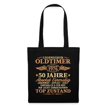 Legendärer Oldtimer 1976 – 50. Geburtstag - Stoffbeutel - Schwarz - Vorne
