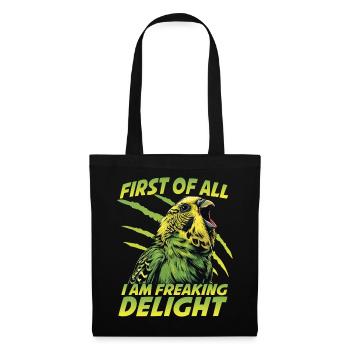 Welli Parrot Friend Parakeet Outfit Budgie - Tote Bag - black - Front