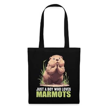 Marmottes Marmotte - Sac en tissu - noir - Devant
