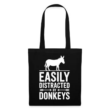 Donkey Sayings Donkey Funny Donkey Gift - Tote Bag - black - Front
