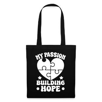 Social Worker Quote My Passion Building Social - Tote Bag - black - Front