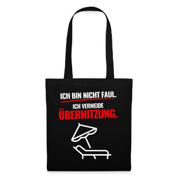 Zu Heiß Für Leistung - Stoffbeutel - Schwarz - Vorne