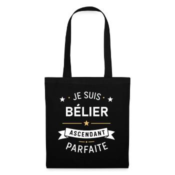 Bélier Ascendant Parfaite - Sac en tissu - noir - Devant