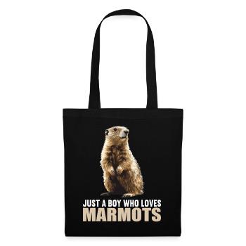 Marmottes Marmotte - Sac en tissu - noir - Devant