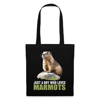 Marmottes Marmotte - Sac en tissu - noir - Devant