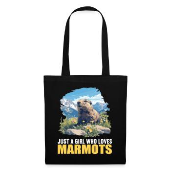 Marmottes Marmotte - Sac en tissu - noir - Devant
