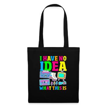 Retro Back to the 80s Vintage Design - Stoffbeutel - Schwarz - Vorne