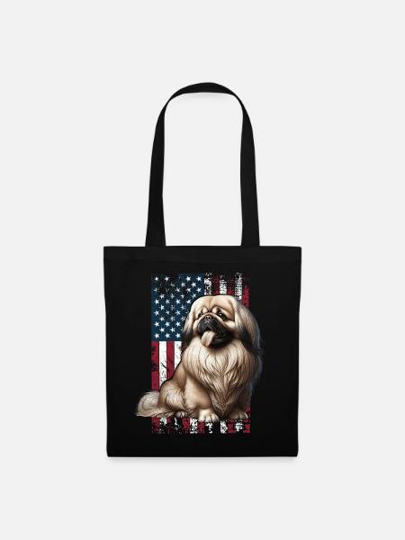 Pekingese US Pekinese - Stoffbeutel - Schwarz