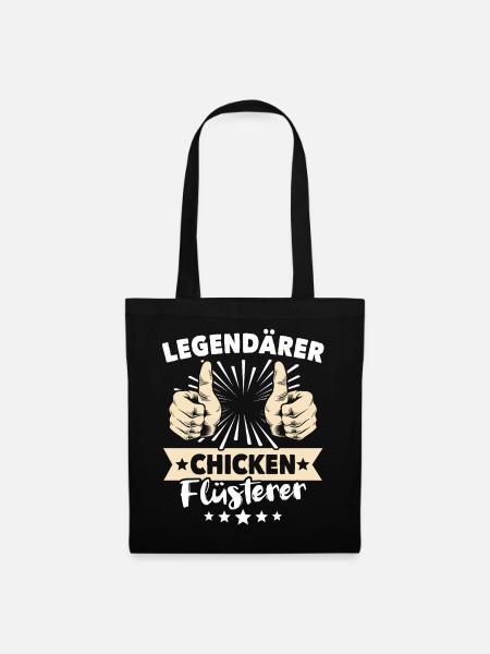 Chicken Sprüche - Stoffbeutel - Schwarz