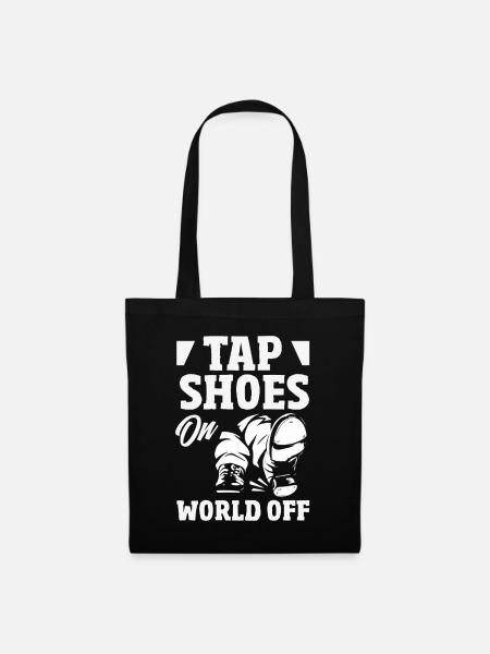 Stepptänzer, Steppschuhe, Tap Dance - Stoffbeutel - Schwarz