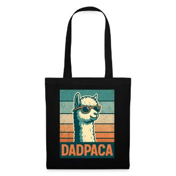 Retro Dadpaca Llama - Stoffbeutel - Schwarz - Vorne