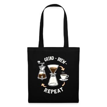 Grind Brew Repeat Espresso Ritual - Tote Bag - black - Front