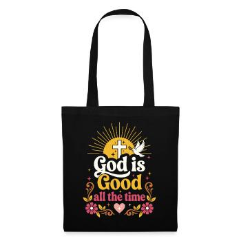 Gott ist immer gut Christ - Stoffbeutel - Schwarz - Vorne