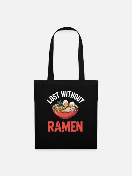 Ramen Nudelsuppe Geschenk - Stoffbeutel - Schwarz