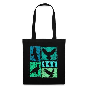 Eagle Retro Graphic Vintage Animal Print - Sac en tissu - noir - Devant