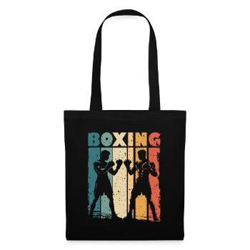 Boxing graphic retro style for boxers and trainers - Tote Bag - black - Front