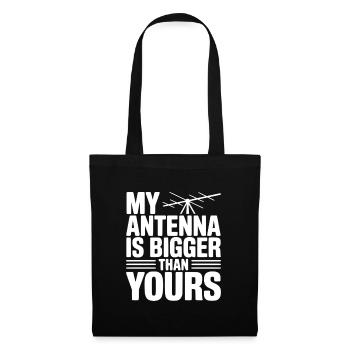 Meine Antenne ist größer als deine - Stoffbeutel - Schwarz - Vorne