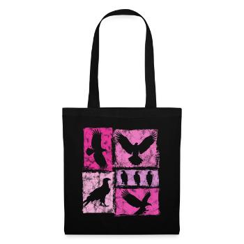 Silhouettes graphiques rétro Eagle - Sac en tissu - noir - Devant
