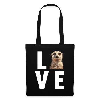 Meerkat Erdmännchen - Stoffbeutel - Schwarz - Vorne