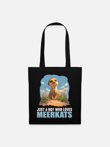 Meerkat Erdmännchen - Stoffbeutel - Schwarz
