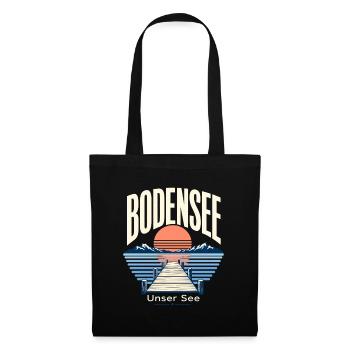 Bodensee Unser See Lake Vacation Memory - Stoffbeutel - Schwarz - Vorne