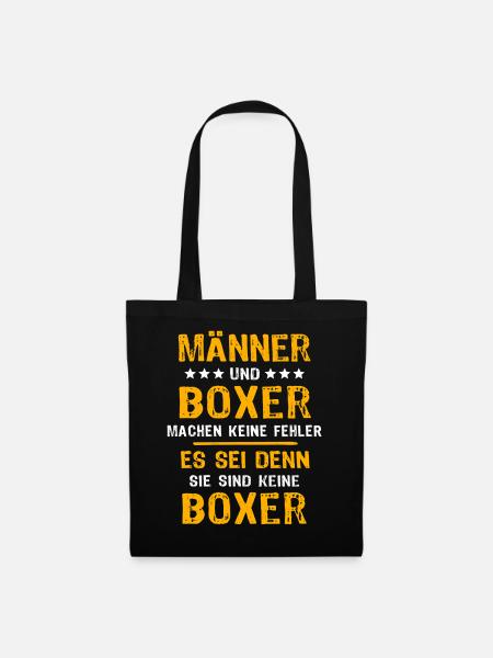 Boxer Boxen - Stoffbeutel - Schwarz