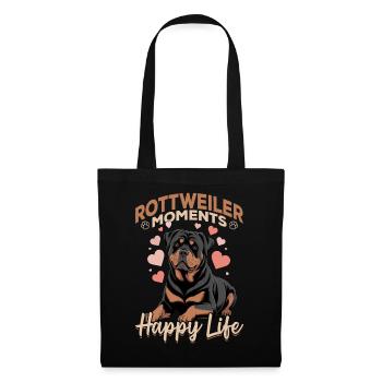 Rottweiler Rottweiler Rottie Race de chien - Sac en tissu - noir - Devant