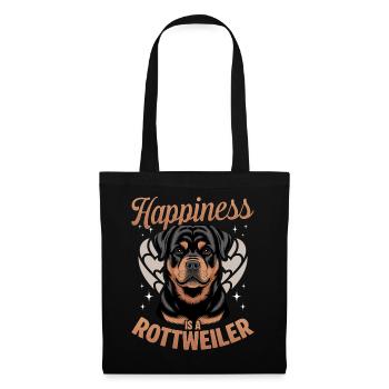 Rottweiler Rottie Dog Breed - Stoffbeutel - Schwarz - Vorne