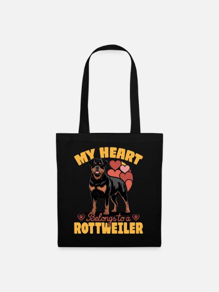 Rottweiler Rottie Dog Breed - Stoffbeutel - Schwarz